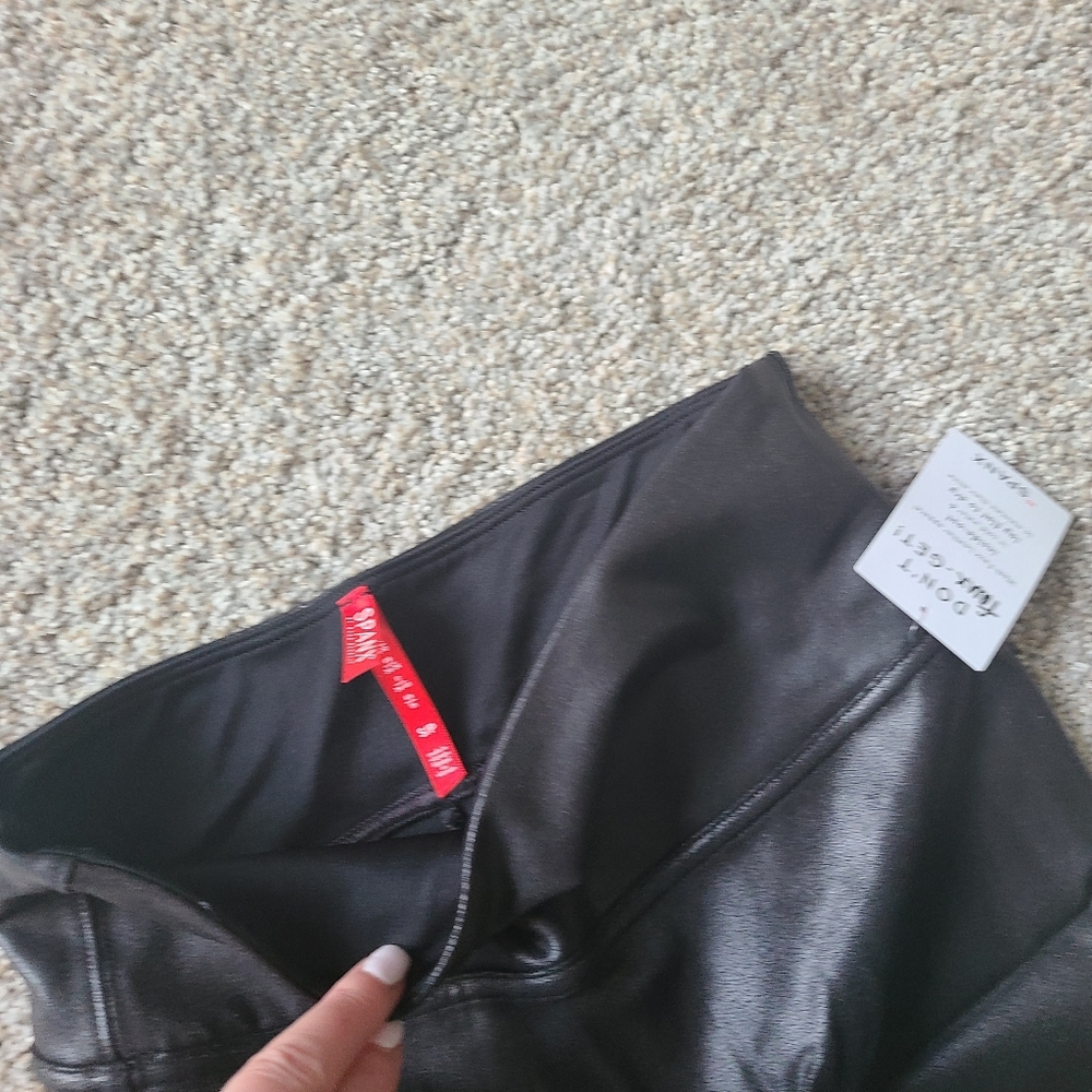 Faux leather leggings
